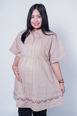 Baju Hamil Kerja JUMBO Flowers - BHJ 95